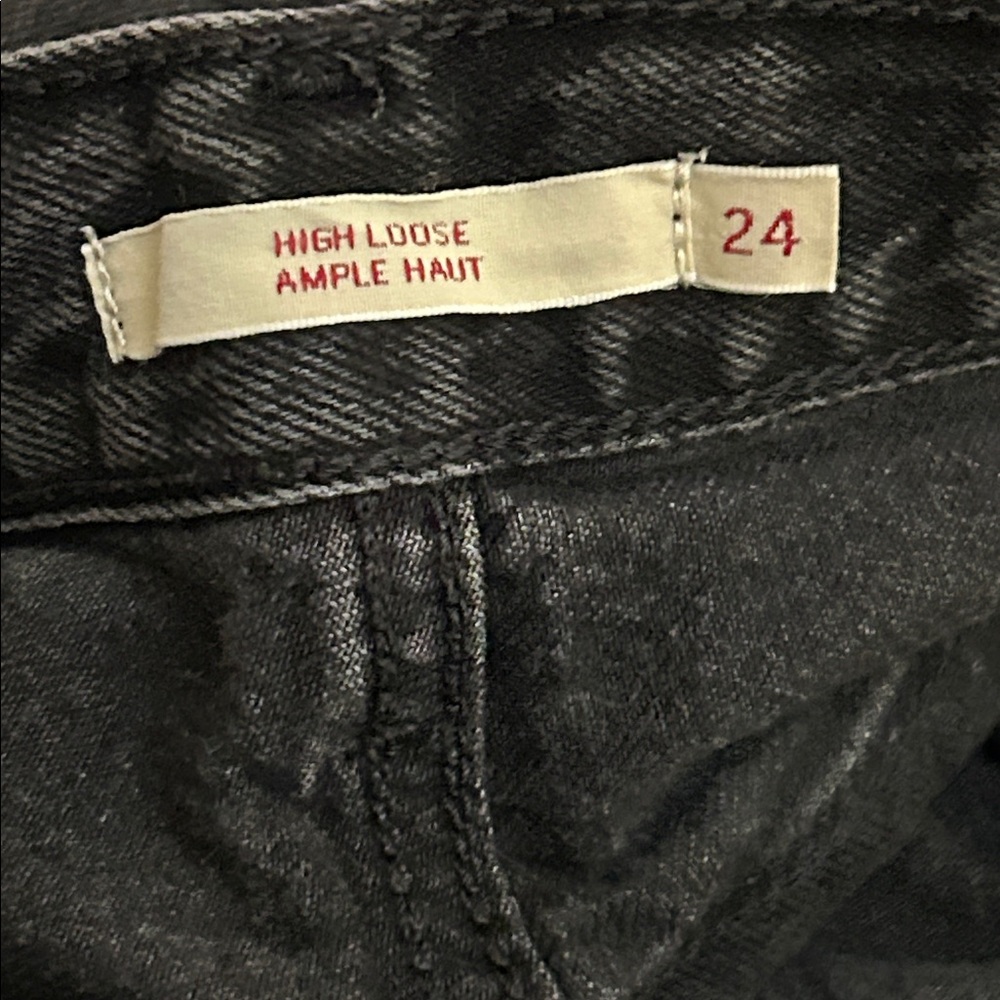 Levi’s High Loose Jeans in Grey/Black Size 24 - Picture 6 of 8